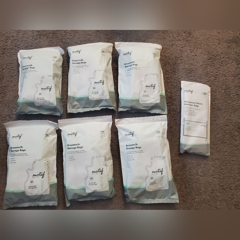 Motif Breastmilk Storage Bags and Steam Sterilizer Bags (600 Count)
